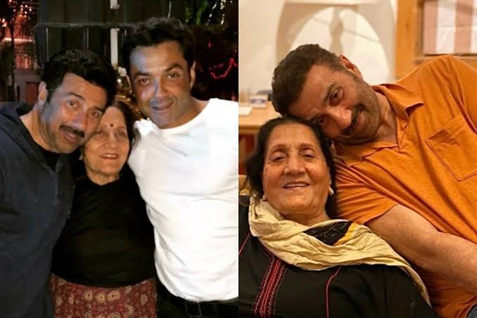 Sunny Deol with mother